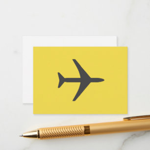 Minimalistic Plane Aeroplane Aviation Fly Enclosure Card