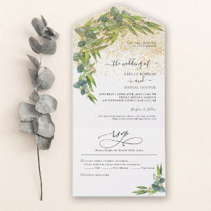 Minimalistic Poppy Elegant Wedding All In One Invi Invitation