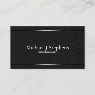 Minimalistic Professional Black Herringbone Business Card