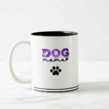 Minimalistic Purple 'Dog Mama' Mug