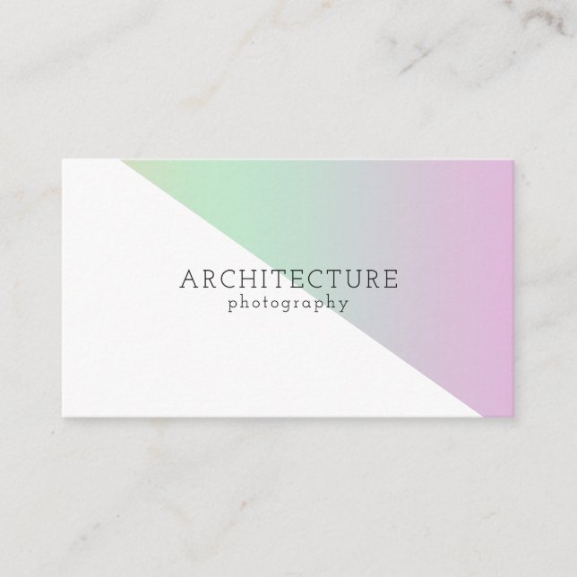 Minimalistic Red & White Architecture Photography Business Card (Front)