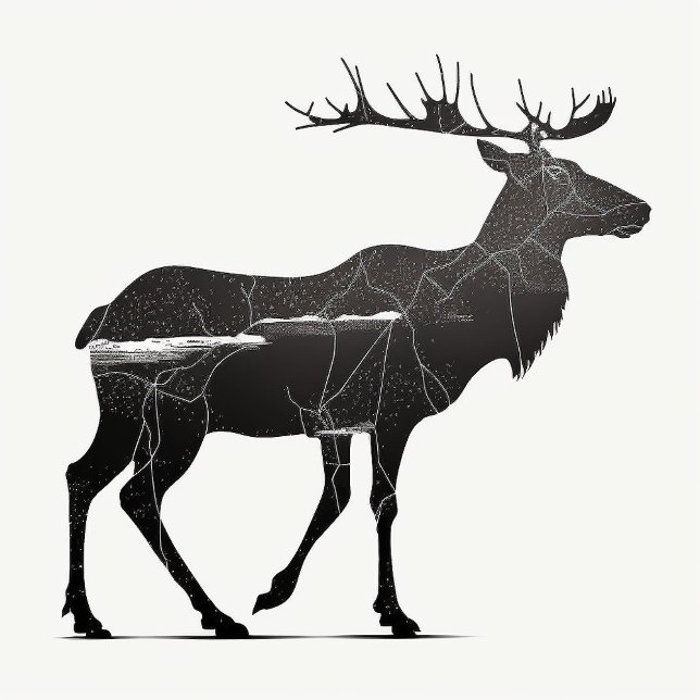 Minimalistic Reindeer T-Shirt (Creator Uploaded)