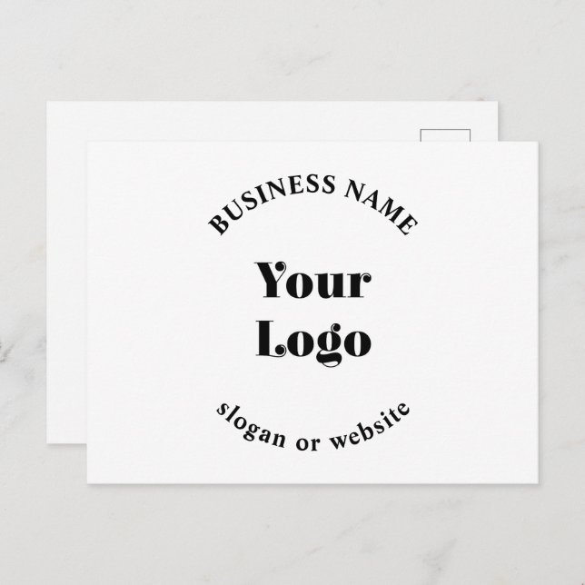 Minimalistic Retro-Modern Template for Your Logo Postcard (Front/Back)