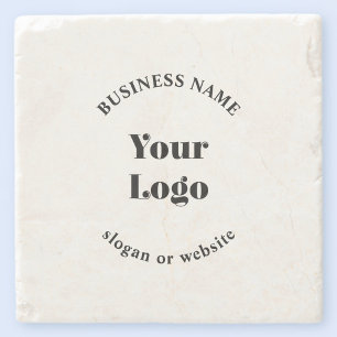 Minimalistic Retro-Modern Template for Your Logo Stone Coaster