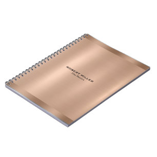 Minimalistic Rose-Gold Texture Notebook
