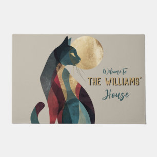Minimalistic Savannah House Cat Housewarming Gift Doormat