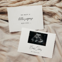 Minimalistic Script 'Little Surprise' Pregnancy