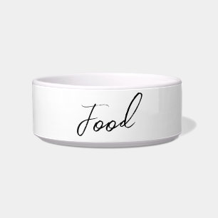 Minimalistic script pet feed bowl