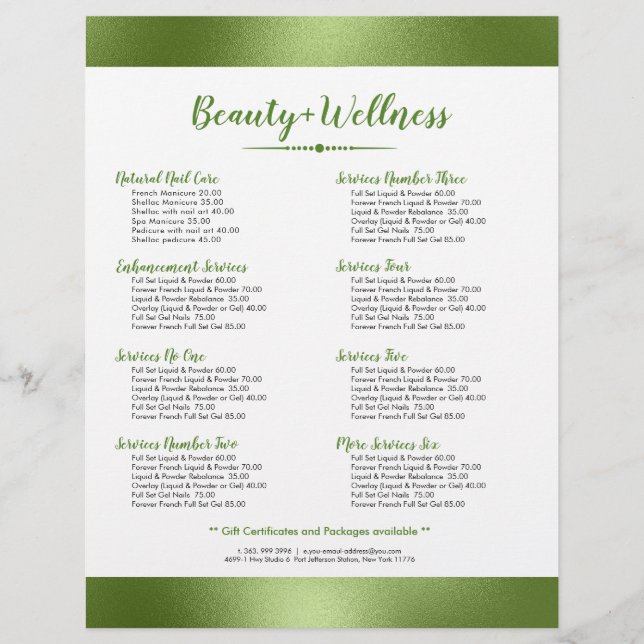 Minimalistic Shimmering Green Background Flyer (Front)
