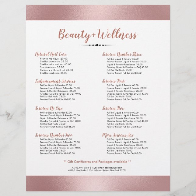 Minimalistic Shimmering Rose-gold Background Flyer (Front)