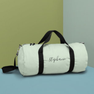 Minimalistic Simple Name Monogram  Duffle Bag