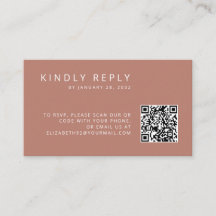 Minimalistic simple old rose QR Code RSVP