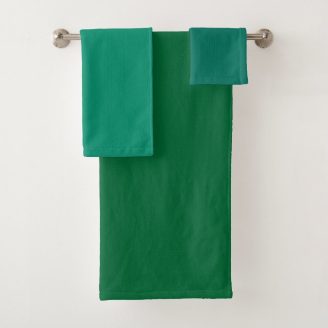 Minimalistic simple plain beautiful green colour bath towel set (Insitu)