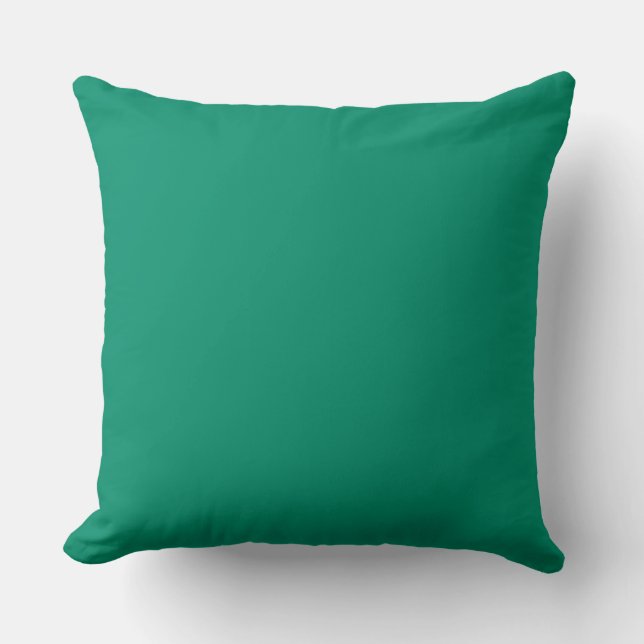 Minimalistic simple plain beautiful green colour cushion (Front)