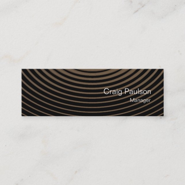 Minimalistic Skinny Waves Pattern Business Card (Front)
