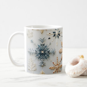 Minimalistic Snowflakes Mug