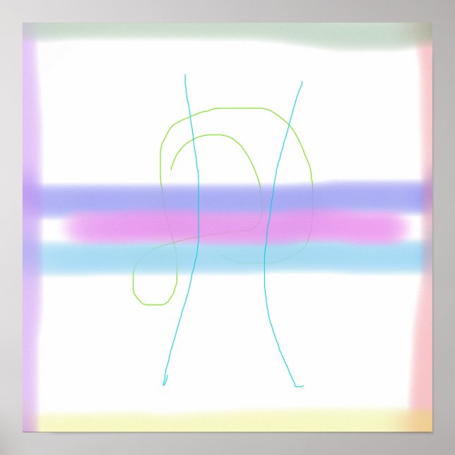 Minimalistic Soft Blended Colours Poster (Front)