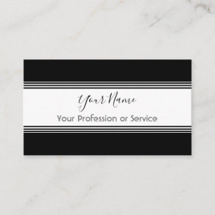 Minimalistic stripes design for elegant services! business card