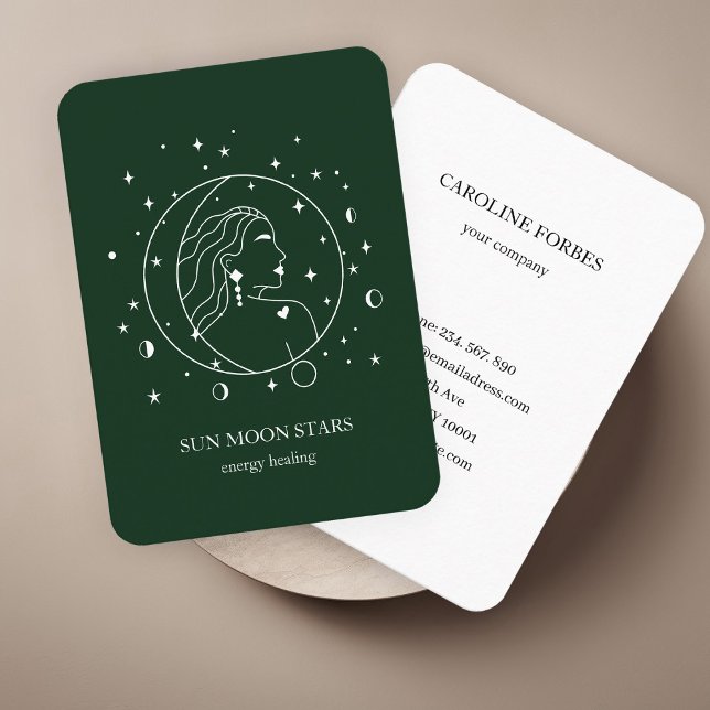 Minimalistic sun moon star Business card (Minimalistic sun moon star Business card)