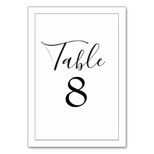 Minimalistic Table Number