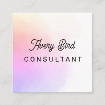Minimalistic Trending Water Colour Business Card