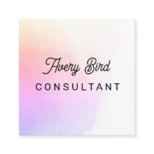 Minimalistic Trending Water Colour Business Card