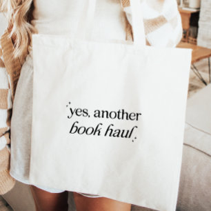 Minimalistic Typography Book Lover 'Book Haul' Tote Bag