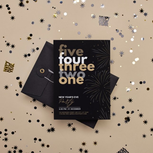 Minimalistic Typography, New Years Party Invite (Creator Uploaded)