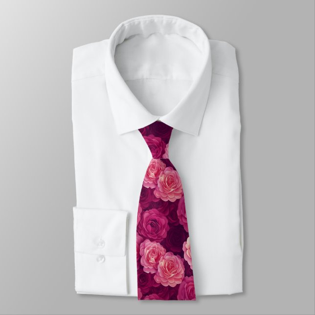 Minimalistic Valentine Gifts For Dad Rose Tie (Tied)
