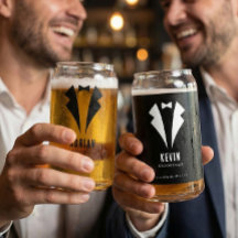 Minimalistic Wedding Best Man Name White