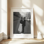 Minimalistic Wedding Custom Couple Photo Poster<br><div class="desc">Minimalistic Wedding Custom Couple Photo Wall Art Print. Personalise this simplistic and modern custom wall art print with a favourite couple photo or wedding photo,  your names,  and your wedding date or other memorable date at the bottom.</div>