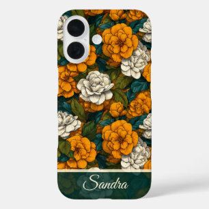 Minimalistic Wedding Gift Gardenias Flower Name iPhone 16 Case