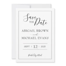Minimalistic Wedding Save the Date