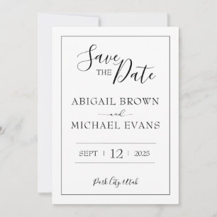 Minimalistic Wedding Save the Date