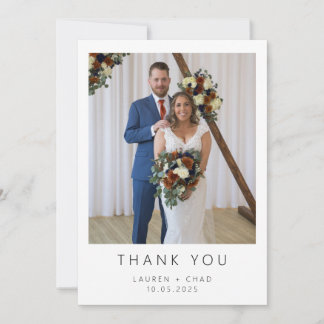 Minimalistic Wedding Thank you Card
