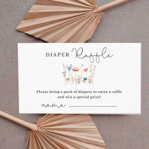 Minimalistic Wildflower Diaper Raffle 
