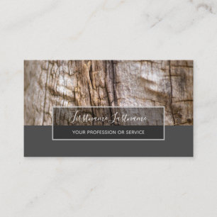 Minimalistic wooden grey rectangle stripes business card
