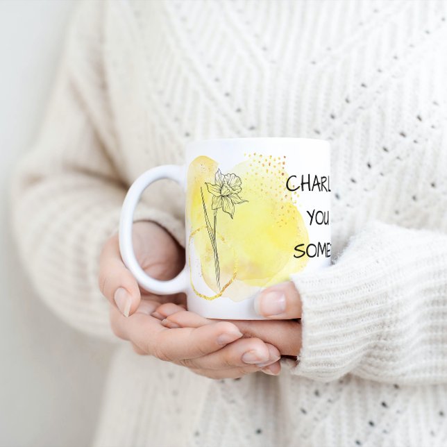 Minimalistic Yellow Daffodil Flower Special Person Mug (Creator Uploaded)