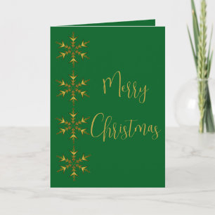 Minimalistic Yellow Snowflake Hand Drawn Art Card