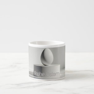 Minimalistisches Osterei auf modernem Podest Espresso Cup