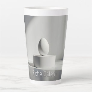Minimalistisches Osterei auf modernem Podest Latte Mug