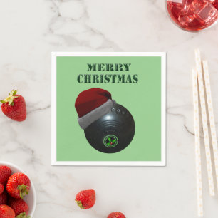 Minimalists Bowls Merry Christmas,  Napkin