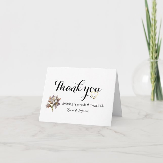 MinimalistThank You Wedding Card (Front)