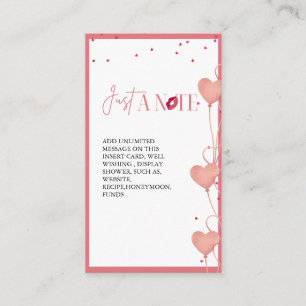 Minimalsits Valentine Bridal Shower Display  card
