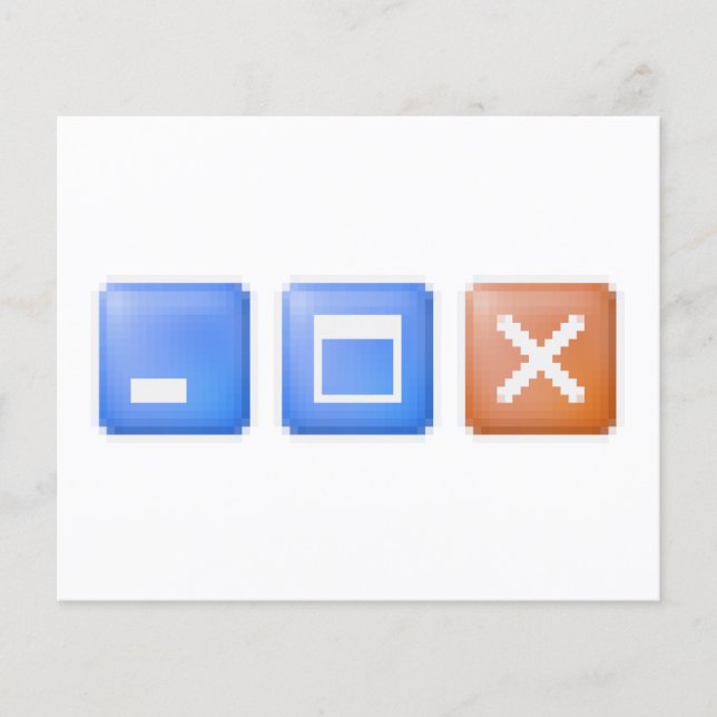 Minimise Maximise Close Computer Internet Flyer (Front)