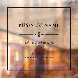 Minimlist Business Salon Name Black Frame
