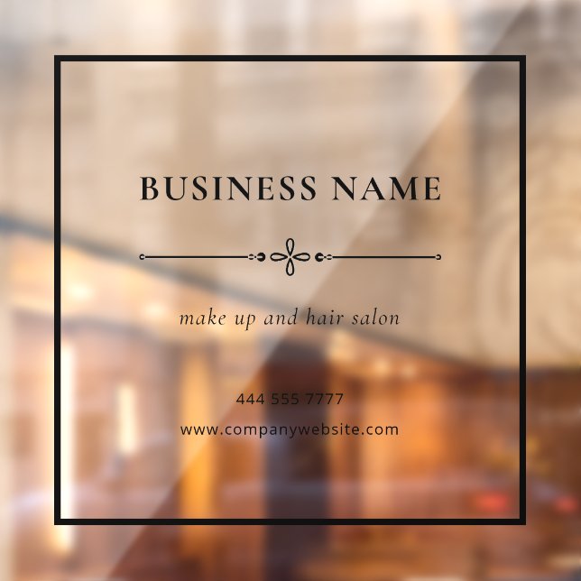 Minimlist Business Salon Name Black Frame (Sheet 2)