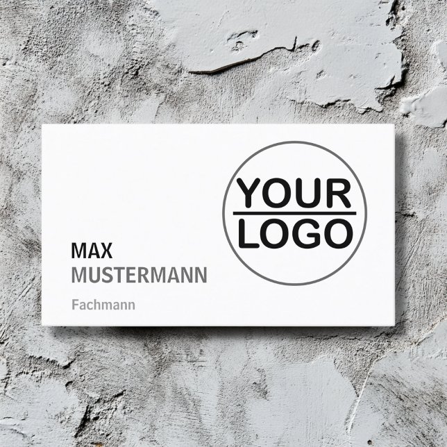 Minimum Business Cards with LOGO (Creator Uploaded)