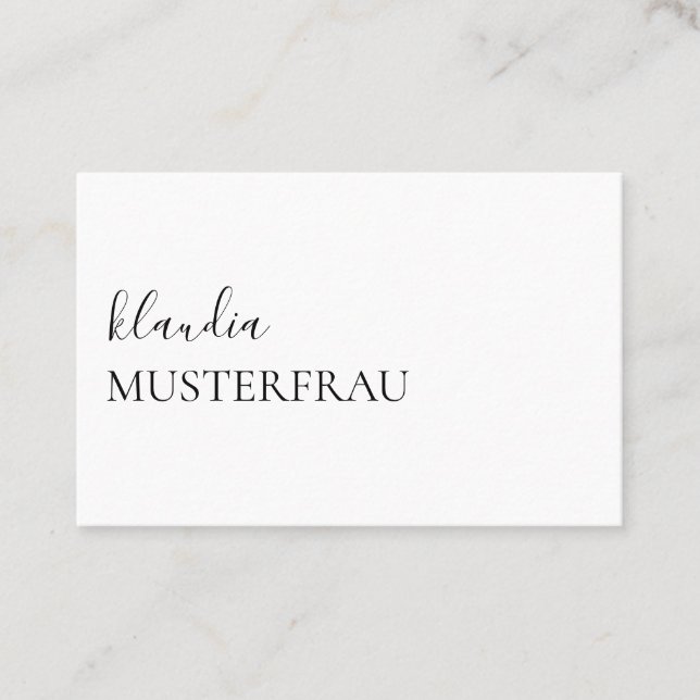 Minimum Standard Business Cards Template - (Front)