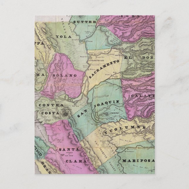 Mining District of California Postcard (Front)